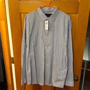 Abercrombie & Fitch - Blue White Stripe Shirt - XXL Tall